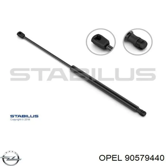 Amortecedor de tampa de porta-malas (de 3ª/5ª porta traseira) Opel 90579440 preço, a partir de 15,15 USD