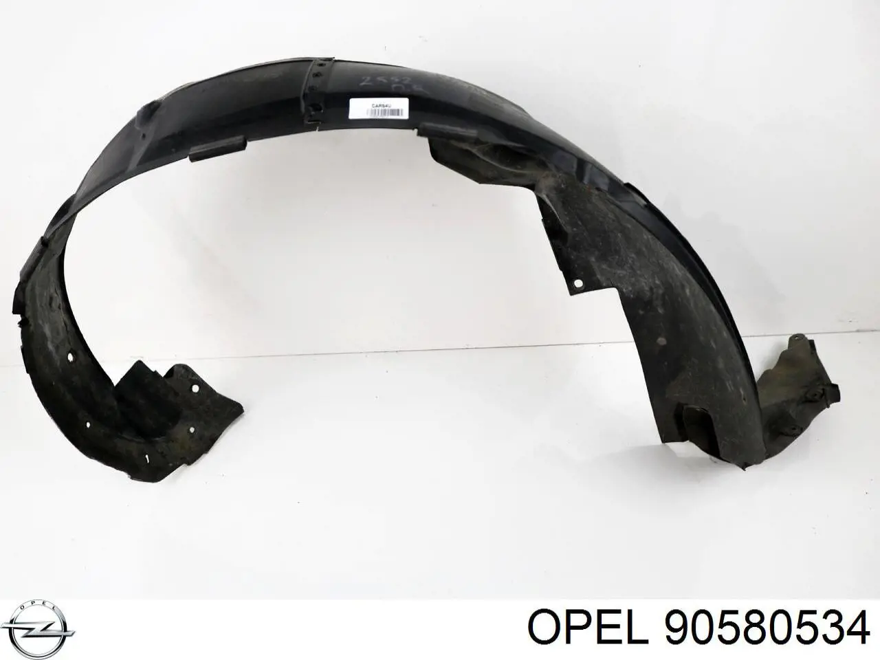 90580534 Opel Guarda-barras direito do pára-lama dianteiro