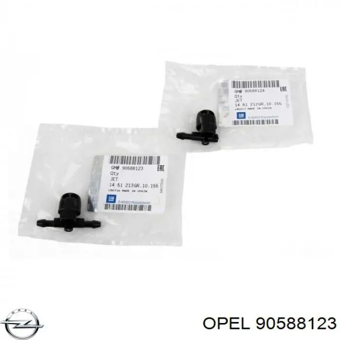 Injetor esquerdo de fluido para lavador de pára-brisas General Motors 1451213
