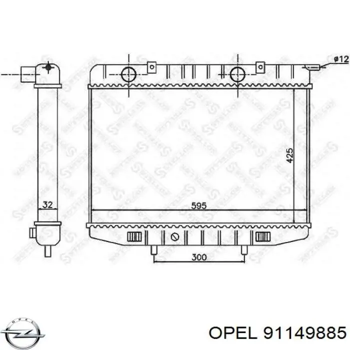 Compre 91149885 Opel Radiador de esfriamento de motor