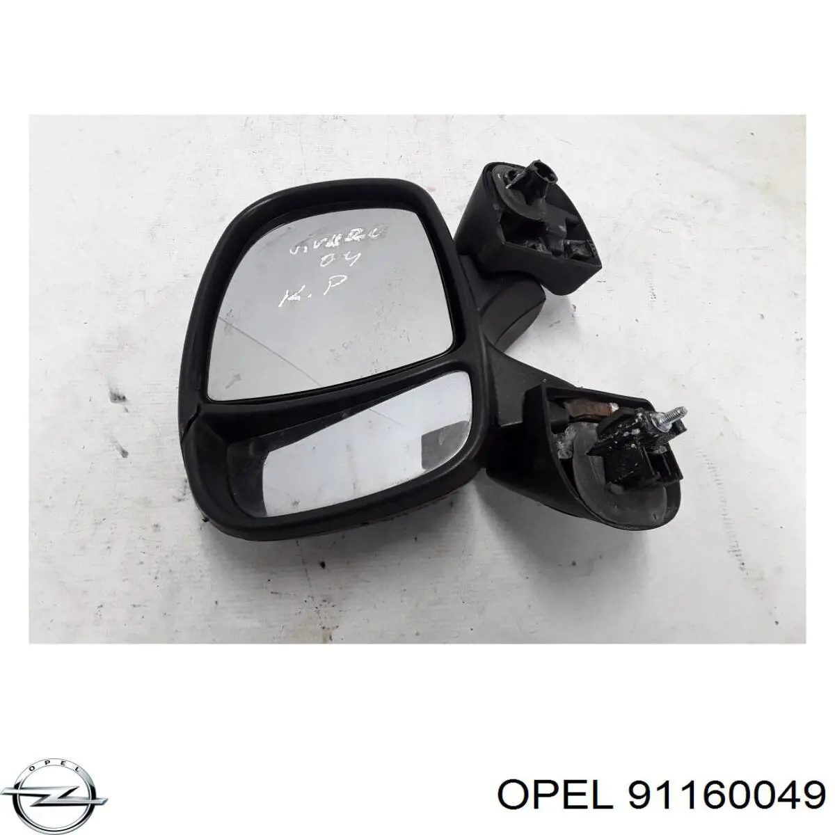 91160049 Opel Espelho de retrovisão esquerdo
