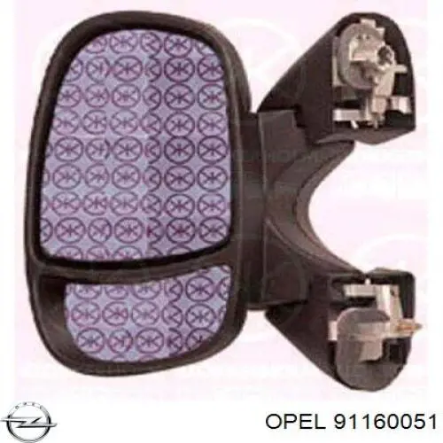 Espelho de retrovisão direito Opel 91160051 preço, a partir de 92,52 USD