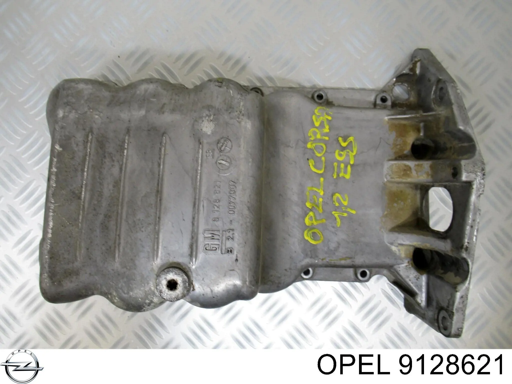 9128621 Opel Panela de óleo de cárter do motor