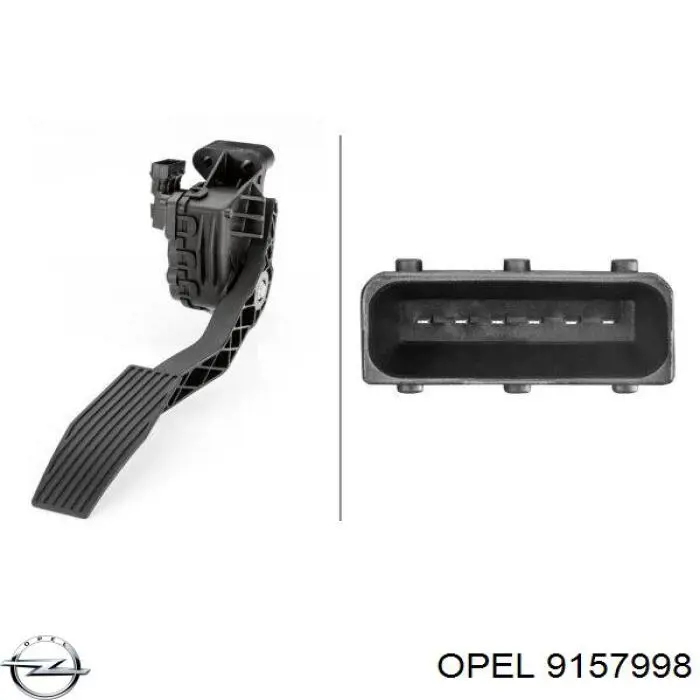 Pedal de gás (de acelerador) Opel 9157998 preço, a partir de 80,87 USD
