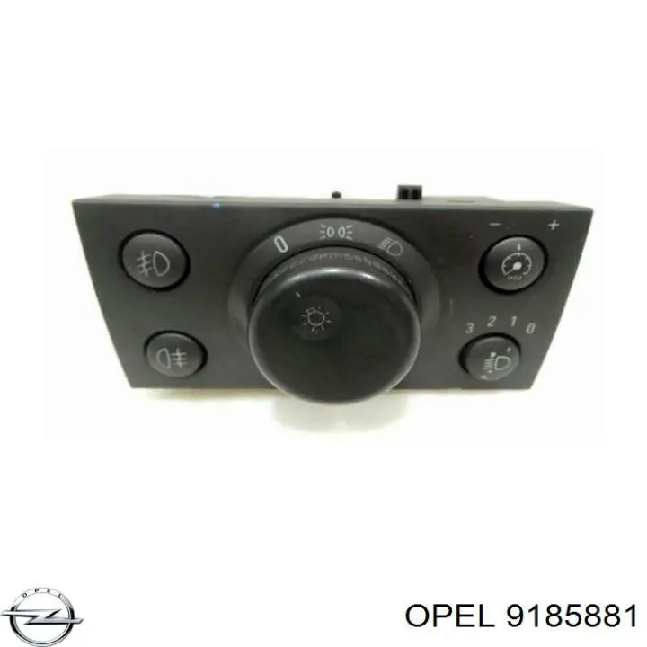 9185881 Opel Comutador das luzes no "painel de instrumentos"