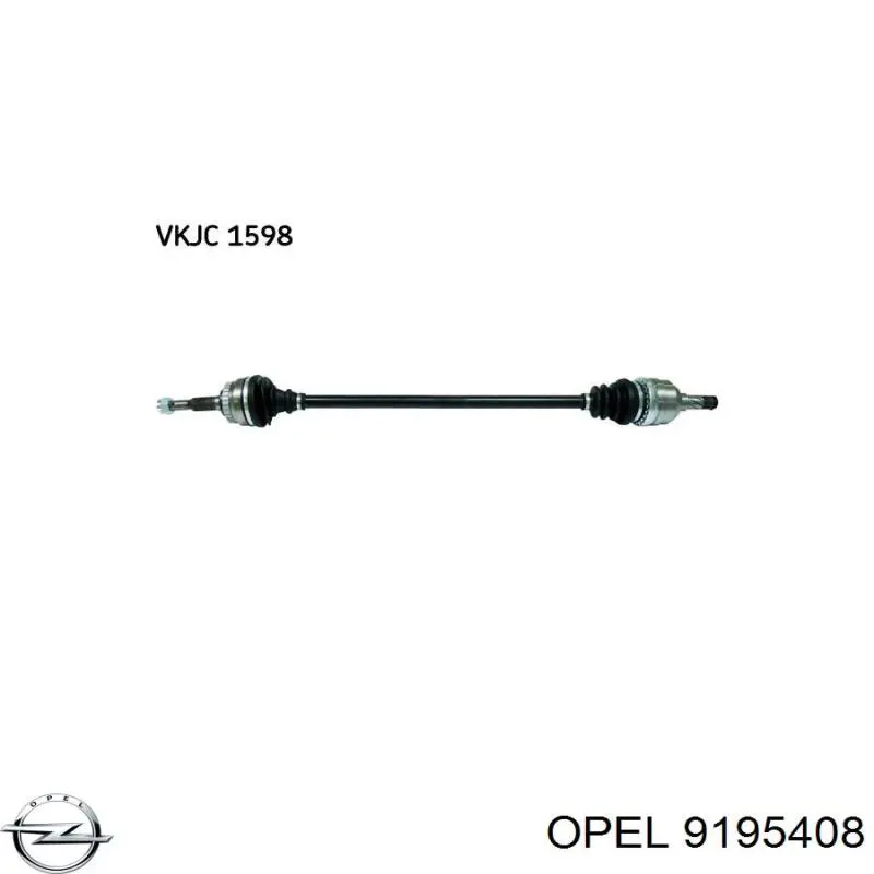 Semieixo (acionador) dianteiro direito Opel 9195408 preço, a partir de 68,22 USD