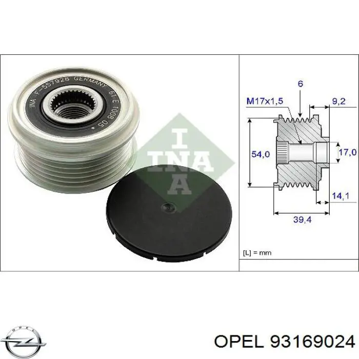 Compre 93169024 Opel Gerador