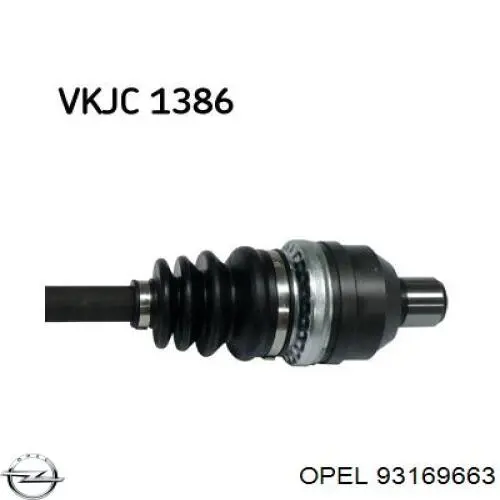 Semieixo (acionador) dianteiro direito Opel 93169663 preço, a partir de 23,41 USD