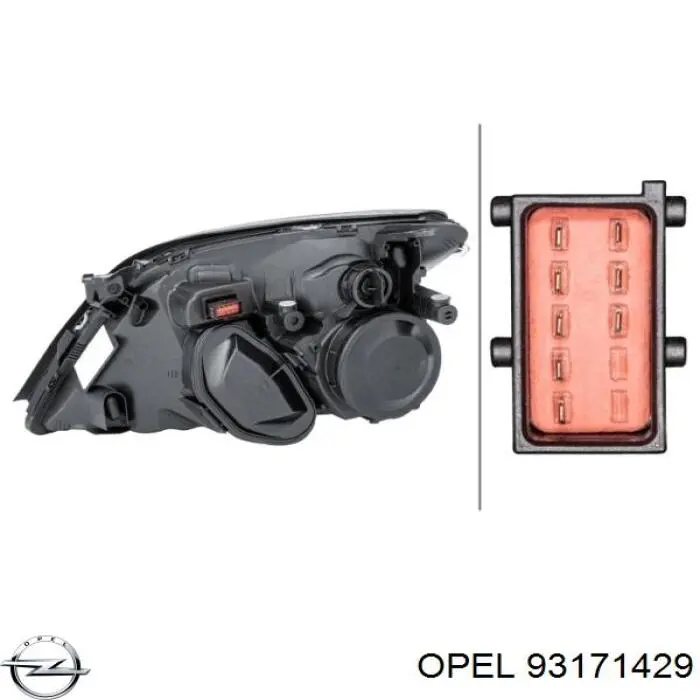 Luz direita Opel 93171429 preço, a partir de 78,32 USD