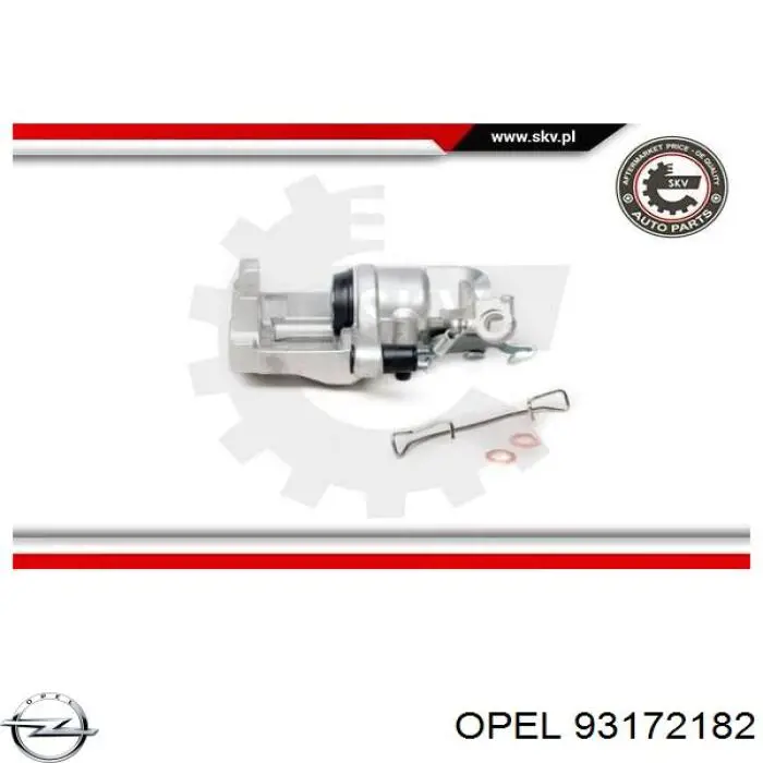 93172182 Opel Suporte do freio traseiro esquerdo
