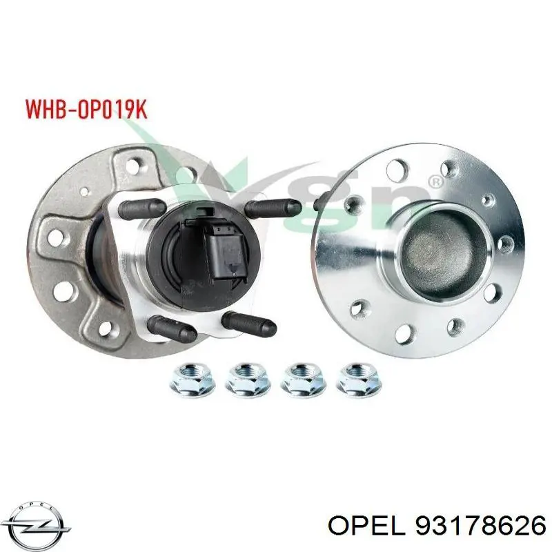 Cubo traseiro Opel 93178626 preço, a partir de 104,77 USD