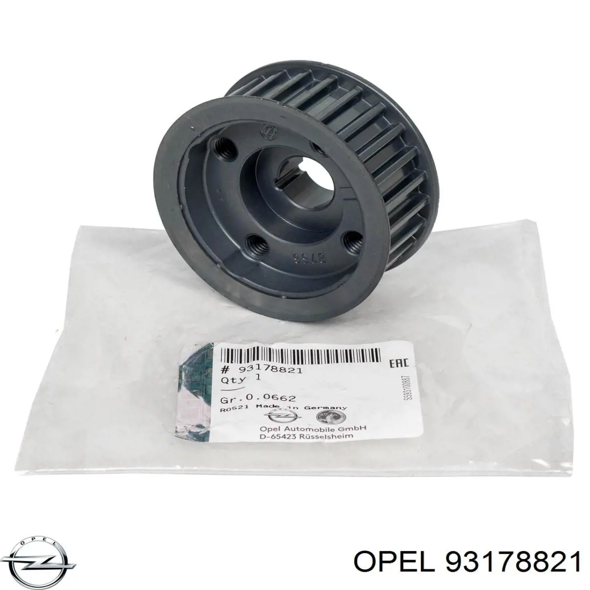 93178821 Opel Engrenagem de cadeia da roda dentada de acionamento de cambota de motor