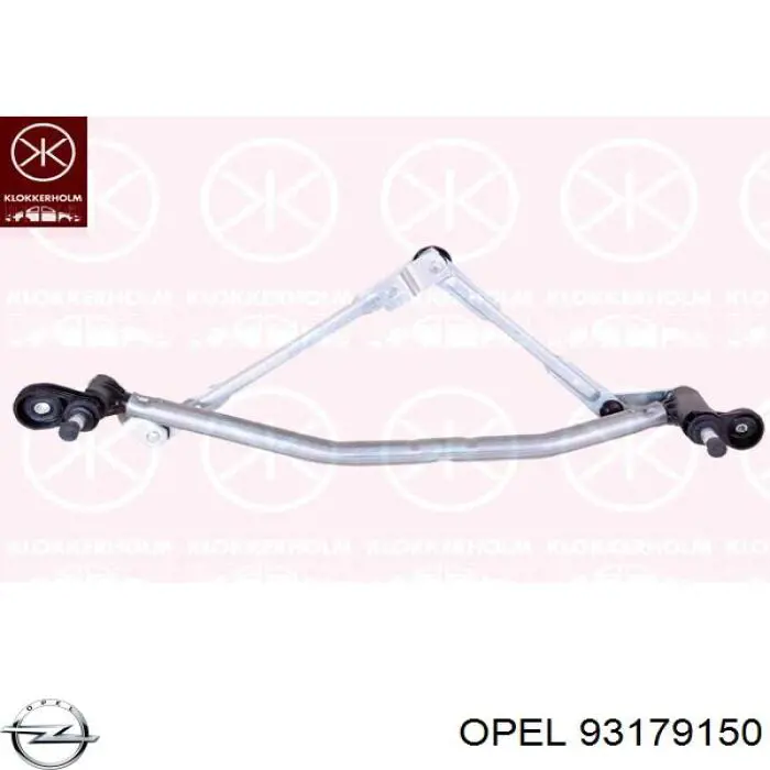 1273421 Opel Trapézio de limpador pára-brisas