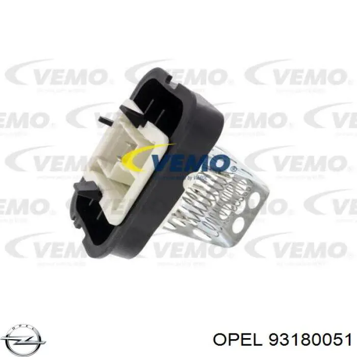 Resistor (resistência) de ventilador de forno (de aquecedor de salão) Opel 93180051 preço, a partir de 21,99 USD