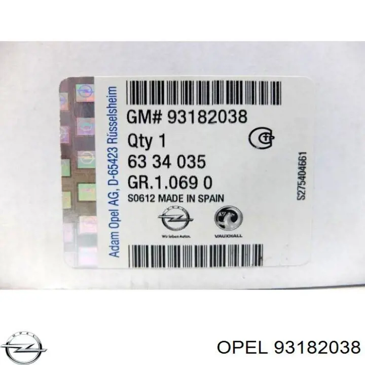 Compre 93182038 Opel Bomba de água (bomba) de esfriamento