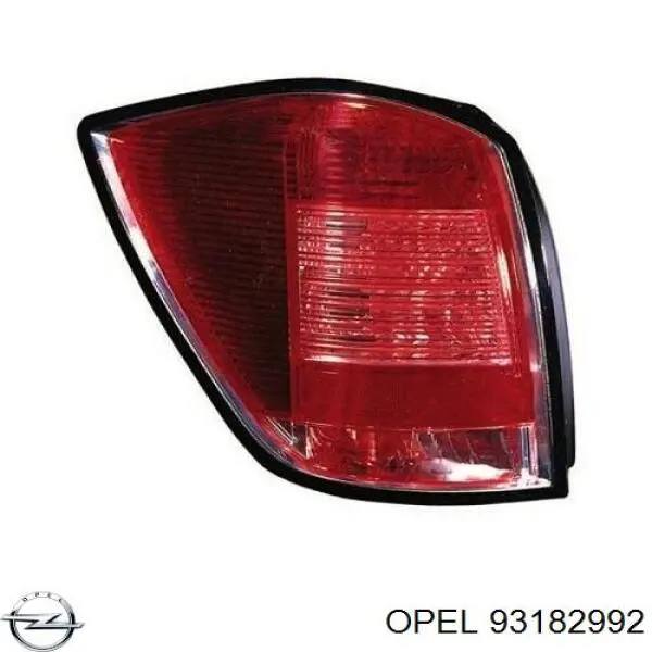 93182992 Opel Lanterna traseira esquerda
