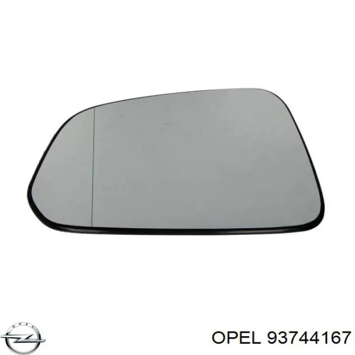 Compre 93744167 Opel Elemento espelhado do espelho de retrovisão esquerdo