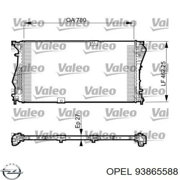 Compre 93865588 Opel Radiador de esfriamento de motor