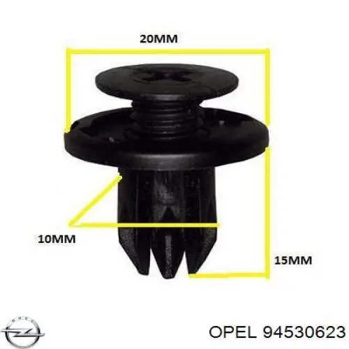 Cápsula (prendedor) de fixação do pára-choque dianteiro T2803104 ZAZ