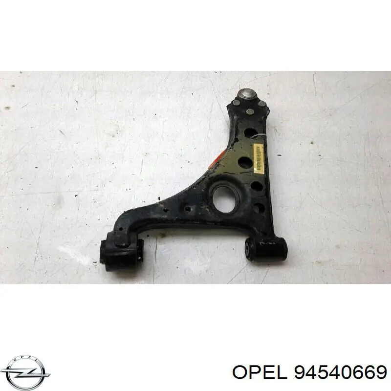 94540669 Opel Braço oscilante inferior direito de suspensão dianteira