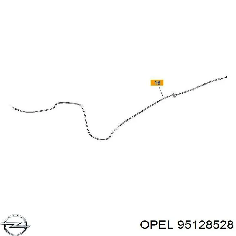 95128528 Opel Cabo de abertura da capota