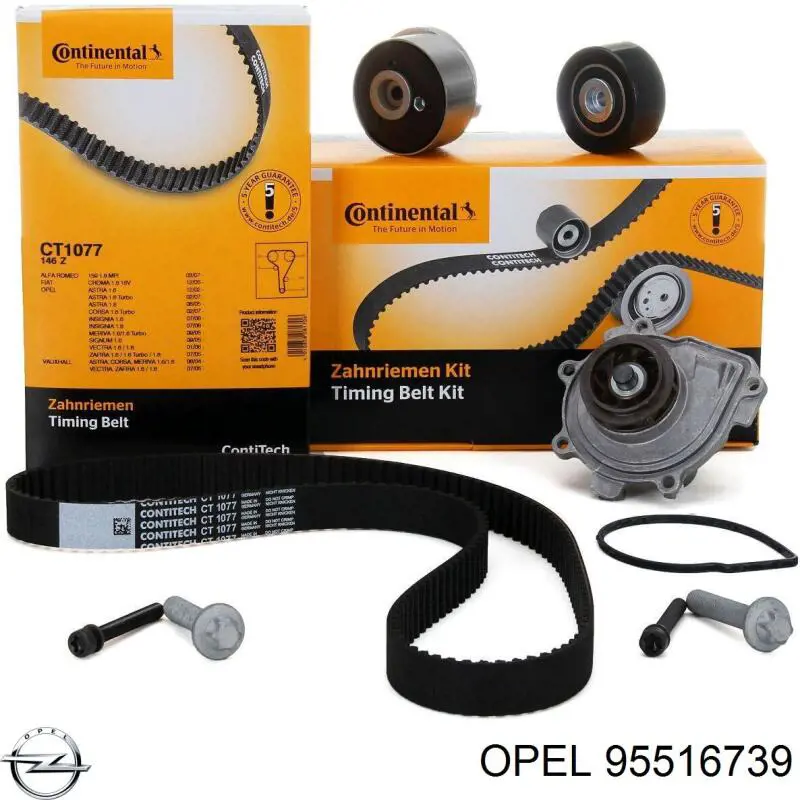 Compre 95516739 Opel Correia do mecanismo de distribuição de gás, kit