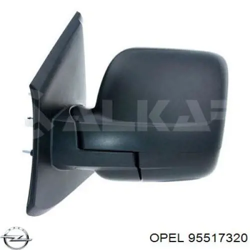 Espelho de retrovisão direito Opel 95517320 preço, a partir de 149,53 USD