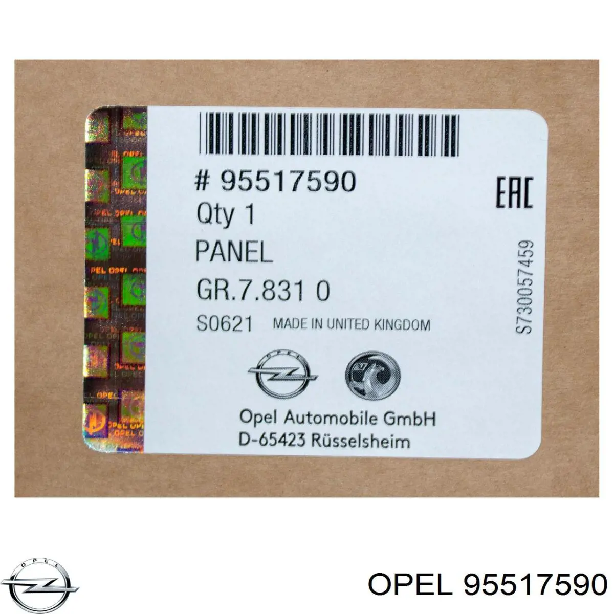 95517590 Opel Pára-choque dianteiro