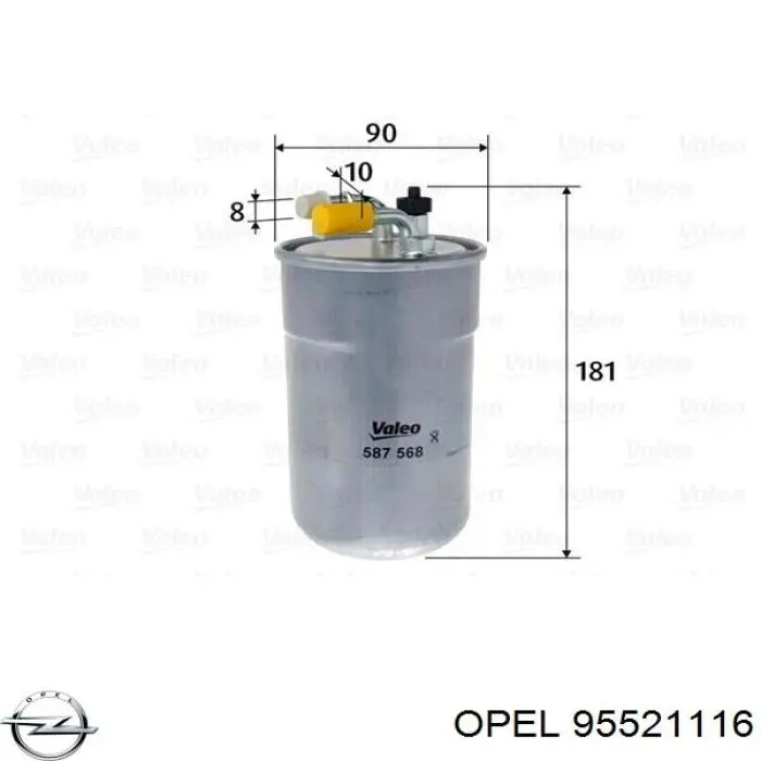 Compre 95521116 Opel Filtro de combustível