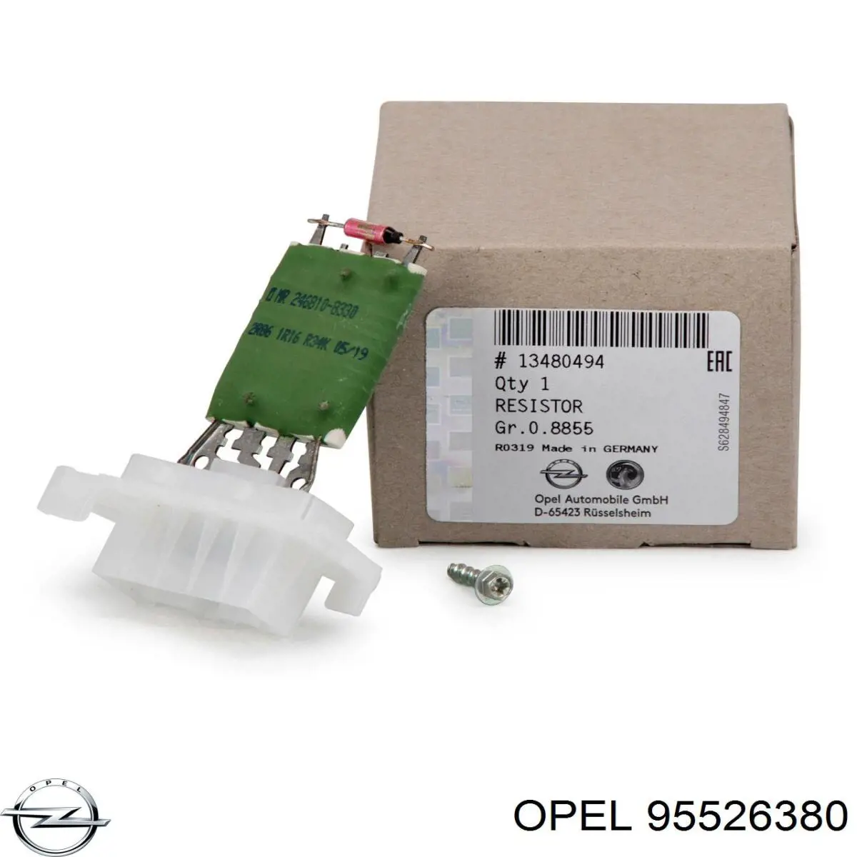 95526380 Opel Resistor (resistência) de ventilador de forno (de aquecedor de salão)