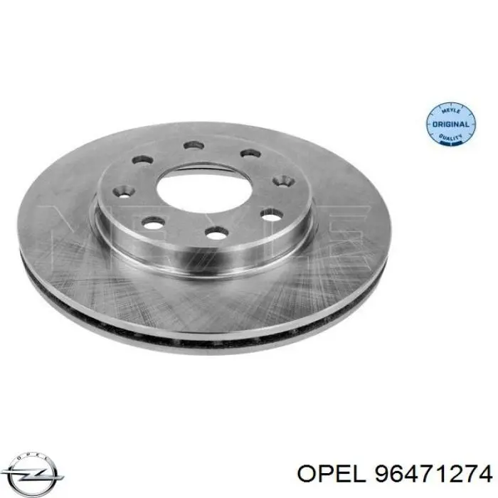 Disco do freio dianteiro 96471274 Opel