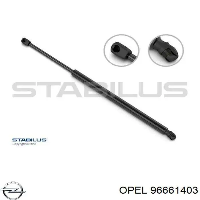 Amortecedor de tampa de porta-malas (de 3ª/5ª porta traseira) Opel 96661403 preço, a partir de 32,35 USD