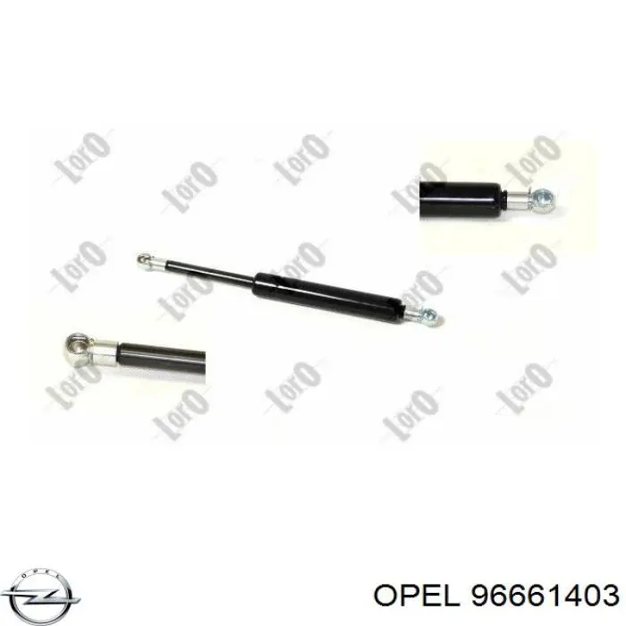 Compre 96661403 Opel Amortecedor de tampa de porta-malas (de 3ª/5ª porta traseira)