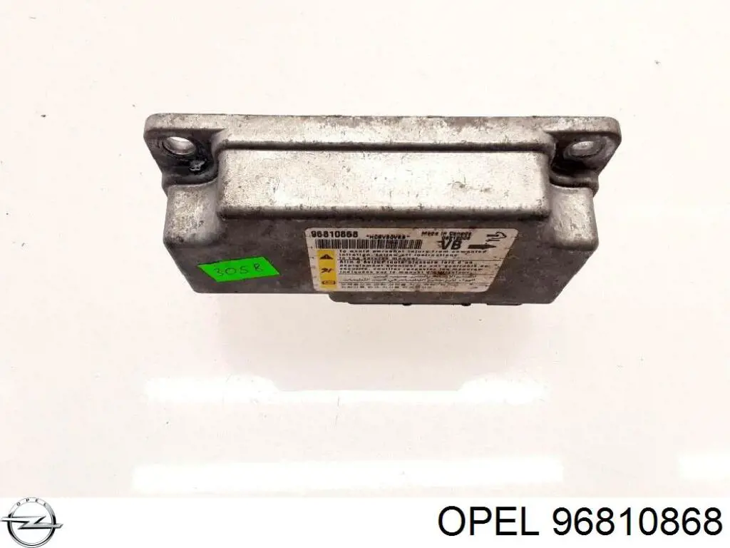 96810868 Opel Módulo processador de controlo da bolsa de ar (Centralina eletrônica AIRBAG)