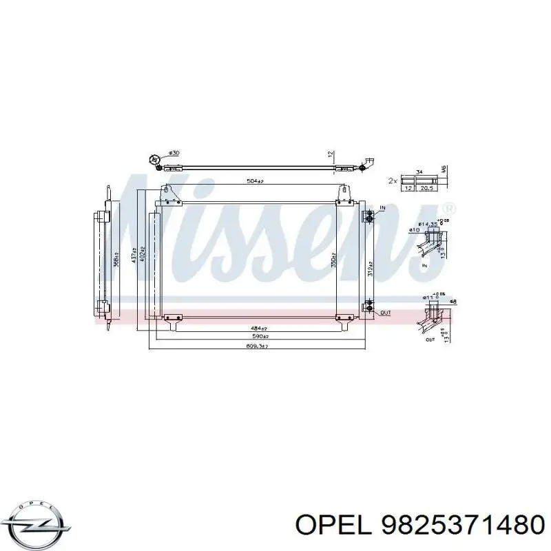 40015705 VAN Wezel Radiador de aparelho de ar condicionado