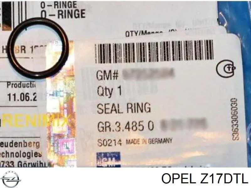 Z17DTL Opel Motor montado