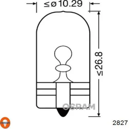 Compre 2827 Osram Lâmpada das luzes de posição dianteiras