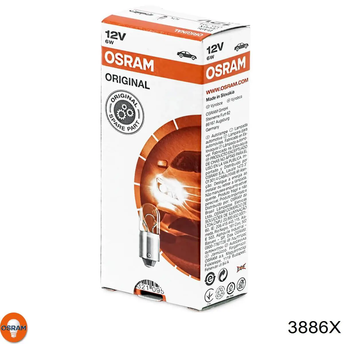 Lâmpada Osram 3886X preço, a partir de 2,19 USD