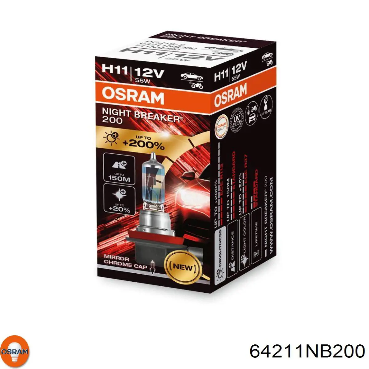 64211NB200 Osram Lâmpada halógena