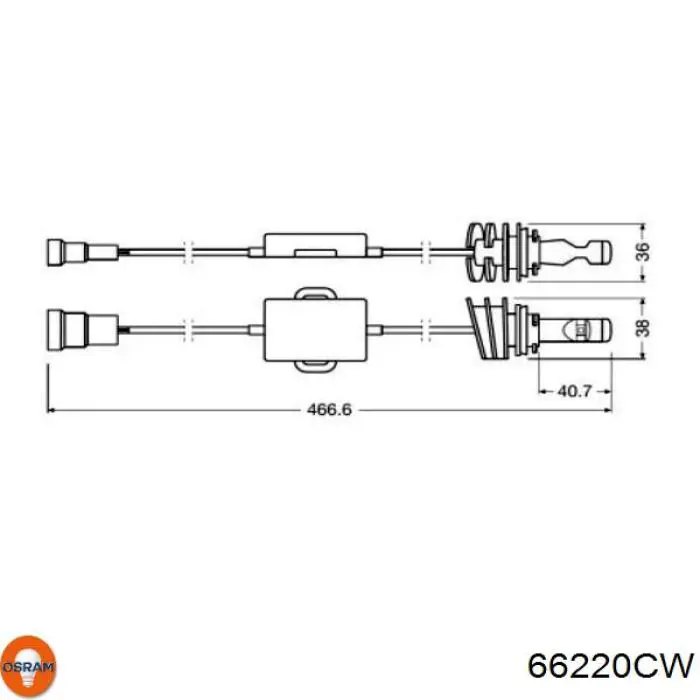 Lâmpada das luzes de nevoeiro 66220CW Osram