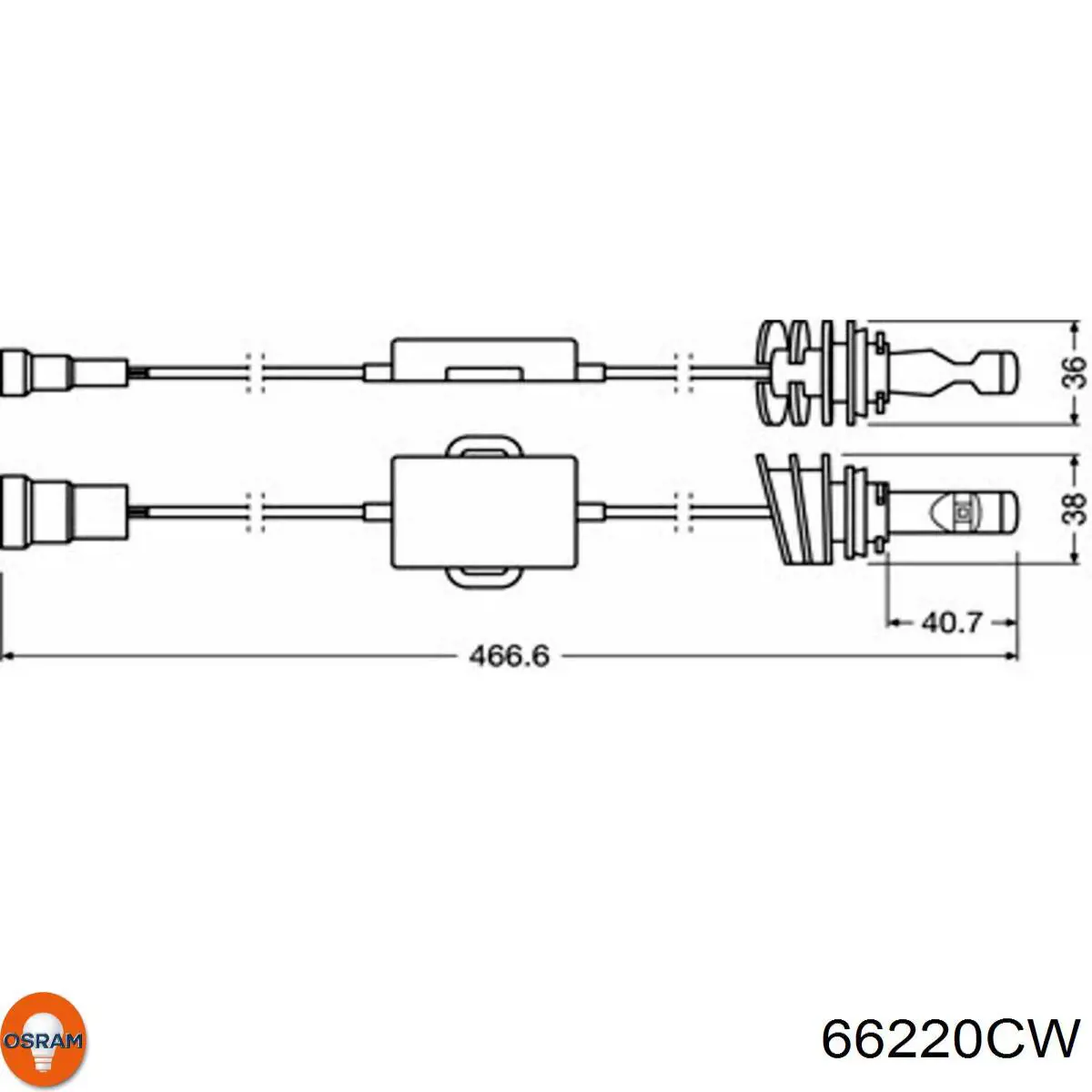 66220CW Osram Lâmpada das luzes de nevoeiro