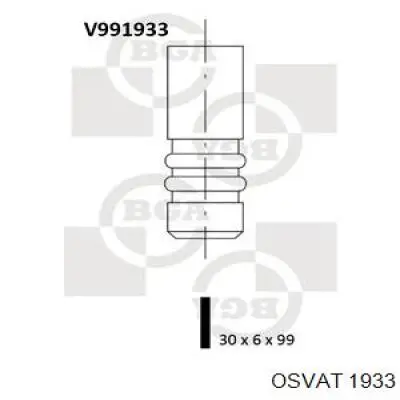 1933 Osvat Válvula de admissão