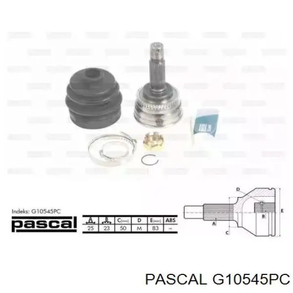 Junta homocinética externa dianteira Pascal G10545PC preço, a partir de 46,64 USD