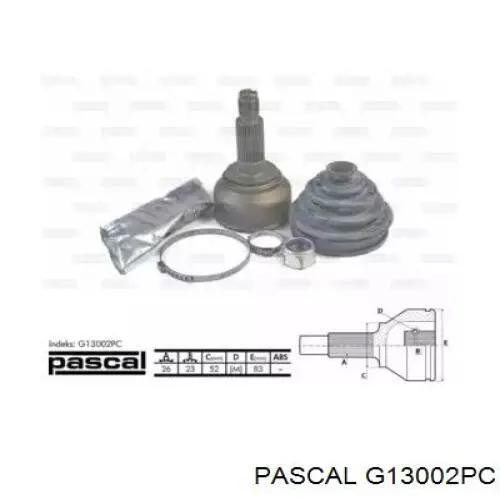 Junta homocinética externa dianteira Pascal G13002PC preço, a partir de 40,35 USD