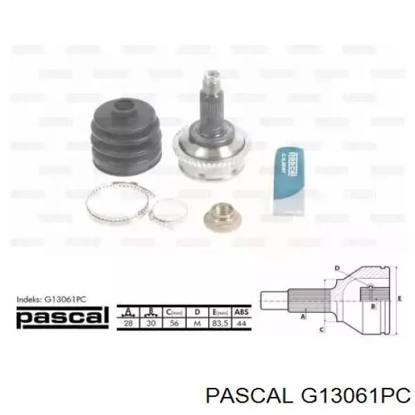 Junta homocinética externa dianteira Pascal G13061PC preço, a partir de 41,43 USD