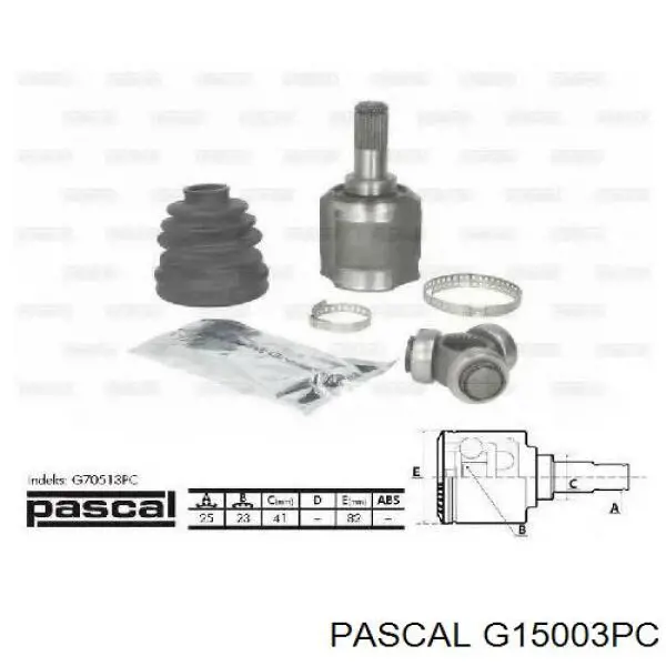 Junta homocinética externa dianteira direita Pascal G15003PC preço, a partir de 46,40 USD