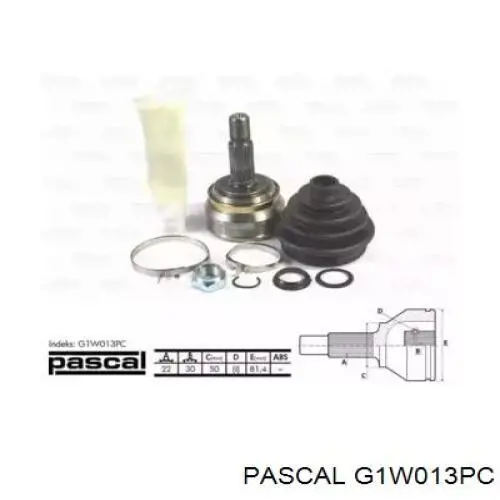 Junta homocinética externa dianteira Pascal G1W013PC preço, a partir de 39,01 USD