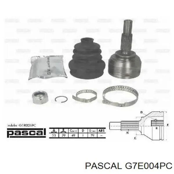 Junta homocinética interna dianteira Pascal G7E004PC preço, a partir de 47,49 USD