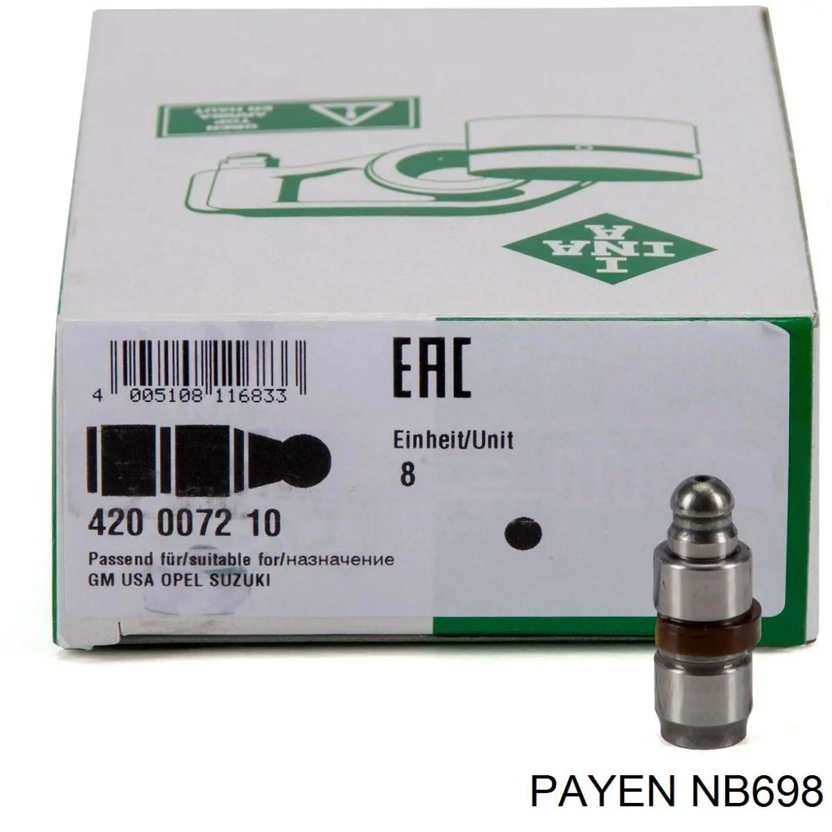 Compre NB698 Payen Vedação traseira de cambota de motor