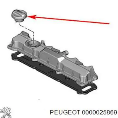 Compre 0000025869 Peugeot/Citroen Tampa do gargalho de enchimento de óleo